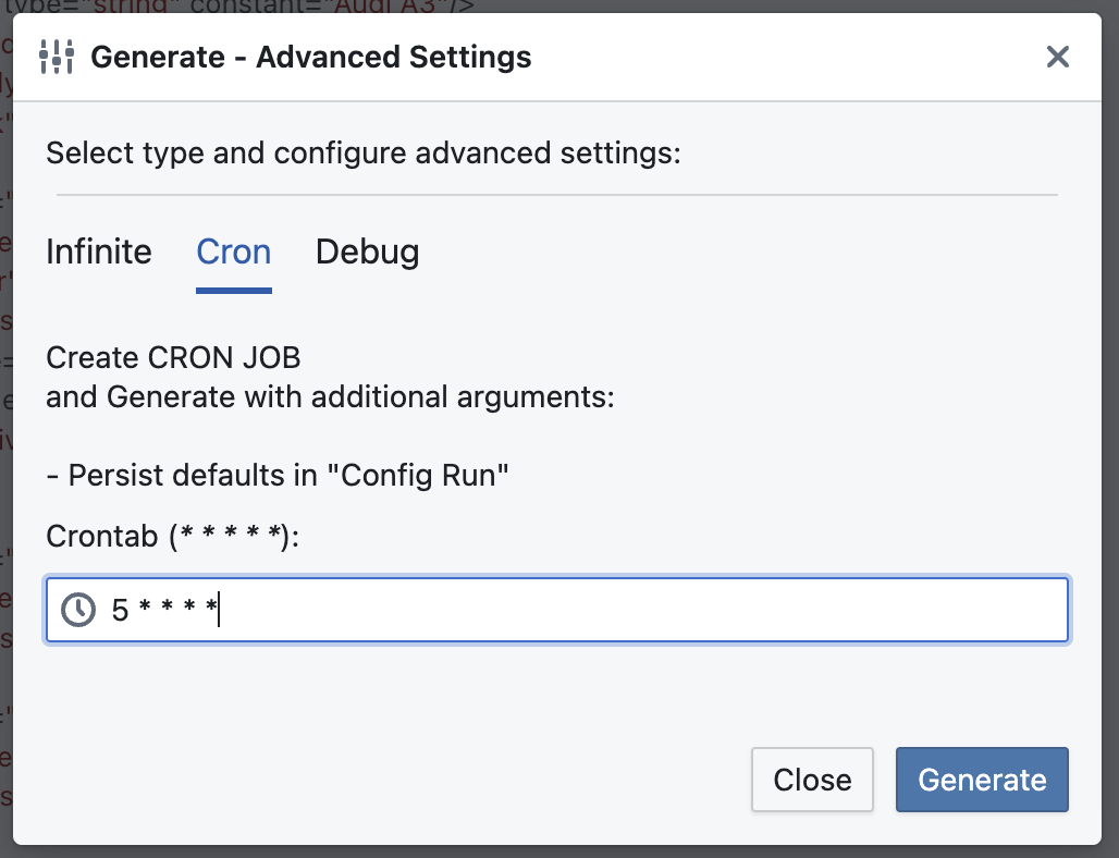 Cron Option
