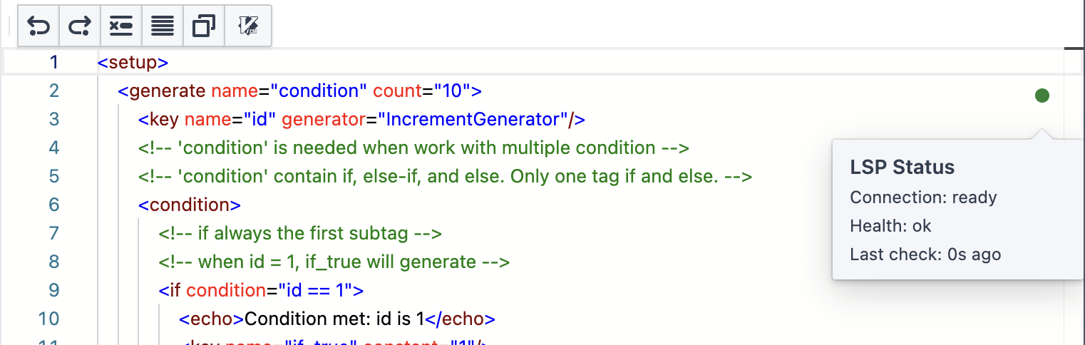 Advanced Mode LSP Status