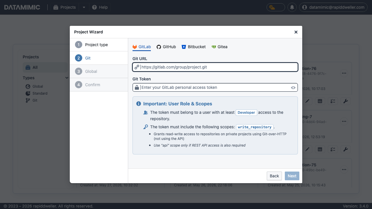 Git Panel - GitLab