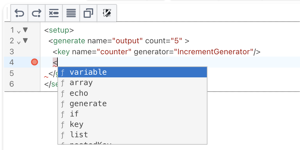 Autocompletion for Child Elements