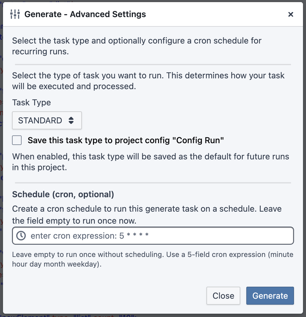 Advanced Generation Mode