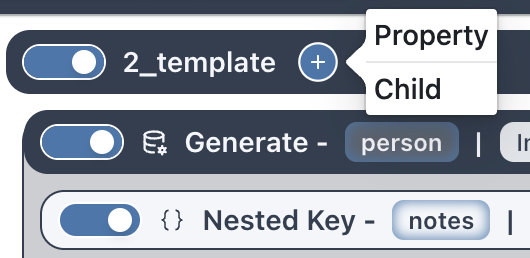 Add Properties or Child