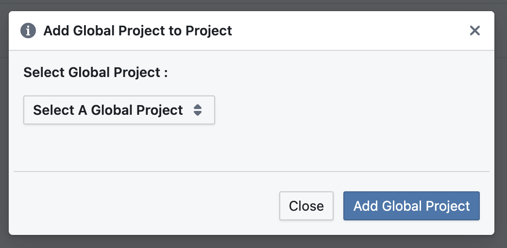 Add Global Project Dialog