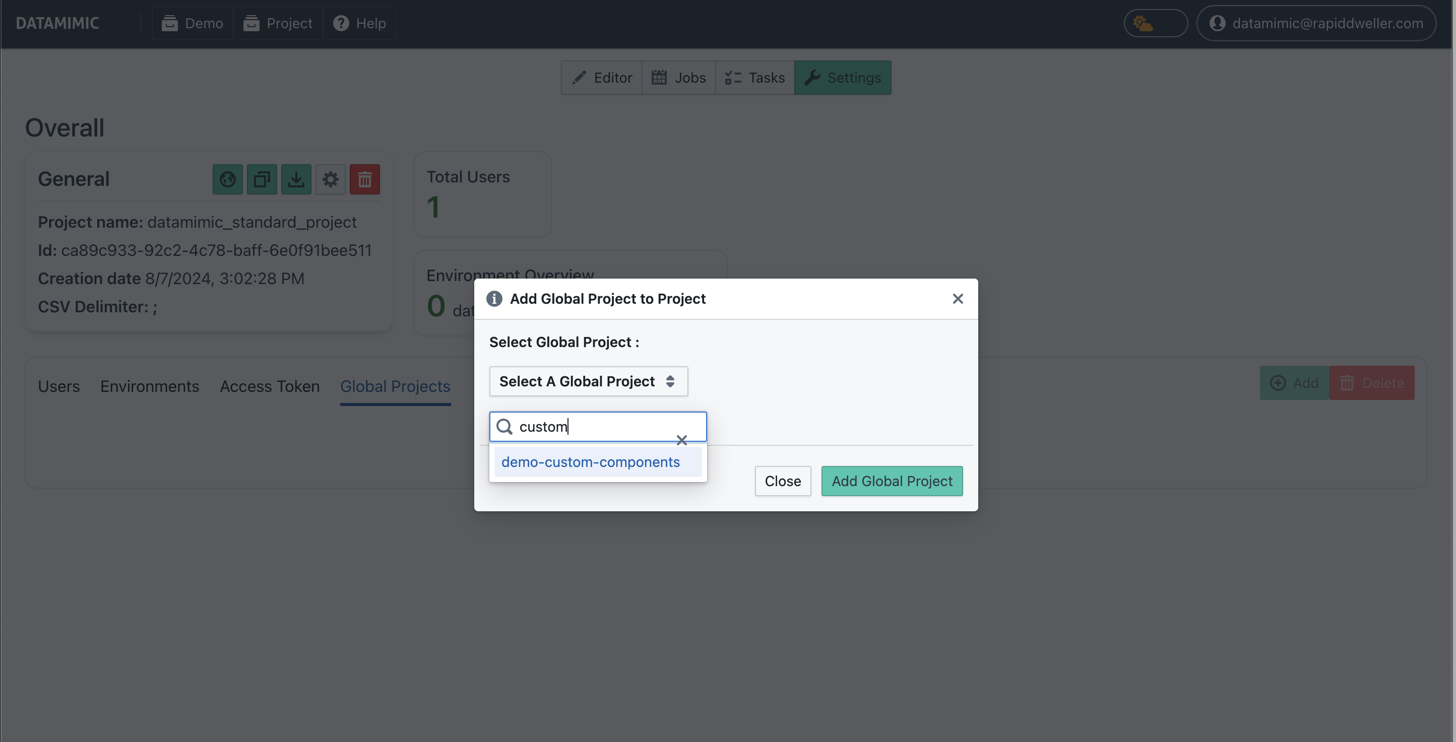 Add Global Project