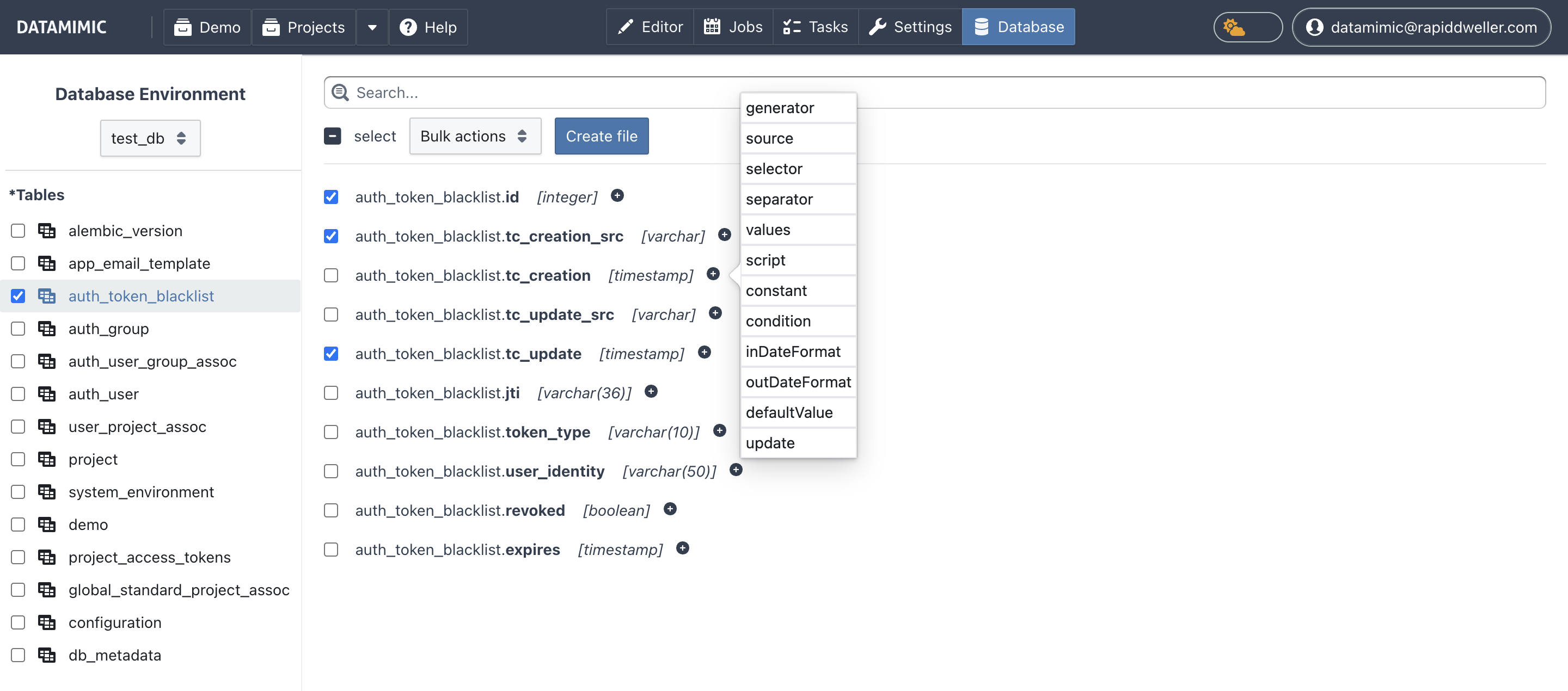 Add custom property in column